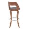 Armen Living Grady 29" Swivel Gray Faux Leather and Walnut Wood Bar Stool LCGRBAWAGR30 - alternate 8